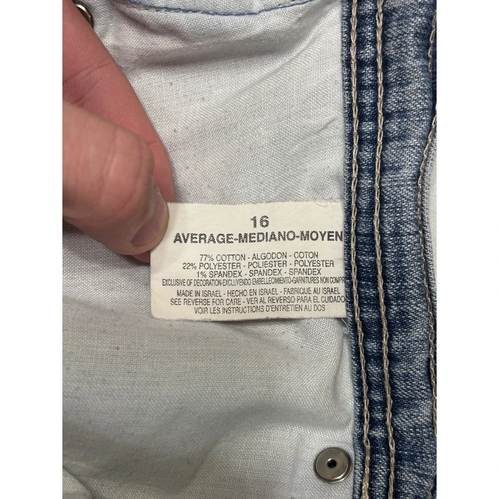 Gloria Vanderbilt Amanda Jeans Womens 16 Average Blue Straight Leg Medium Wash